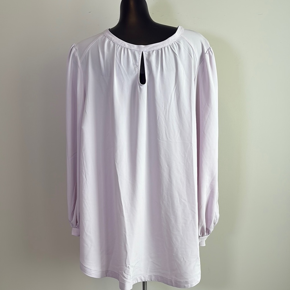 Melissa McCarthy Seven7 Lavender Keyhole Blouse